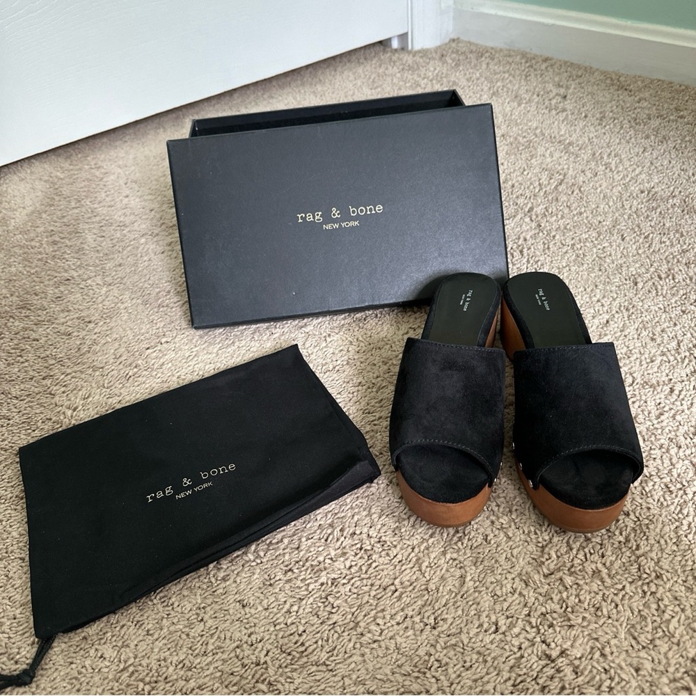 Rag & Bone clog style sandals. New. Cool retro vibe and easy to style.